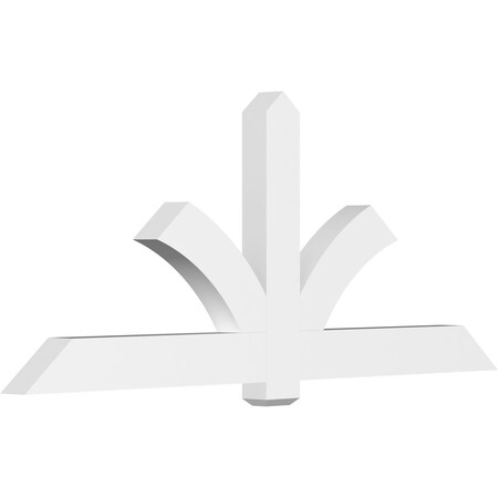 Ekena Millwork Redmond Architectural Grade PVC Gable Bracket, 84"W x 35"H x 4"D x 6"F, 10/12 Pitch GBP084X35X0406RED00